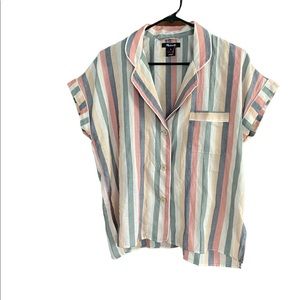 Madewell Bedtime Pajama Top in Lonnie Stripe